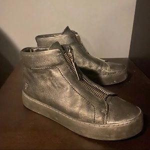 Frye Lena Zip High Top Sneakers